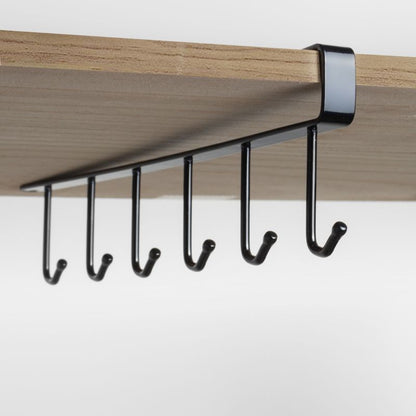 Black Iron No-Drill Hook for Kitchen & Garage Storage by HitMyNeed