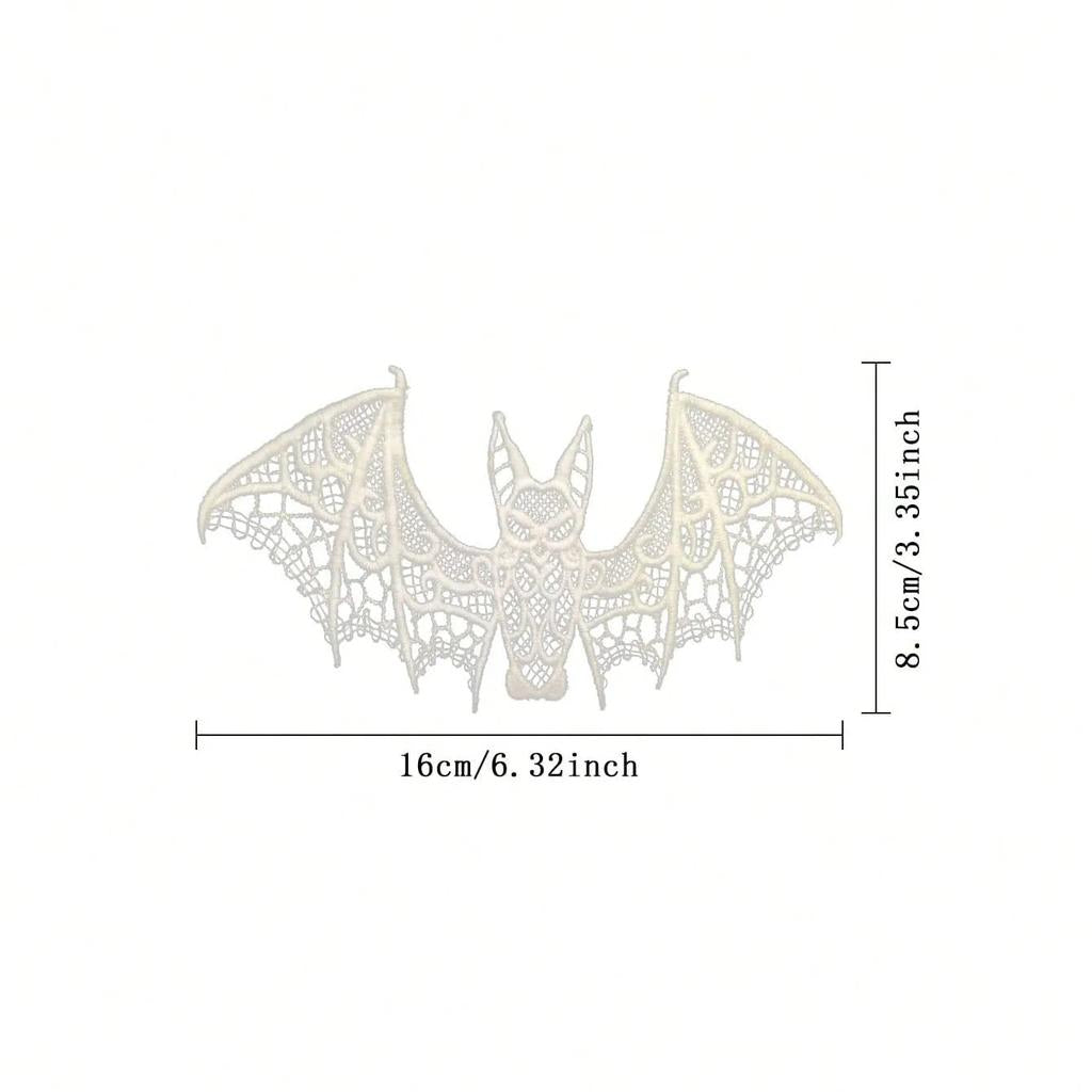 Black Lace Bat & Ghost Halloween Trim for DIY by HitMyNeed