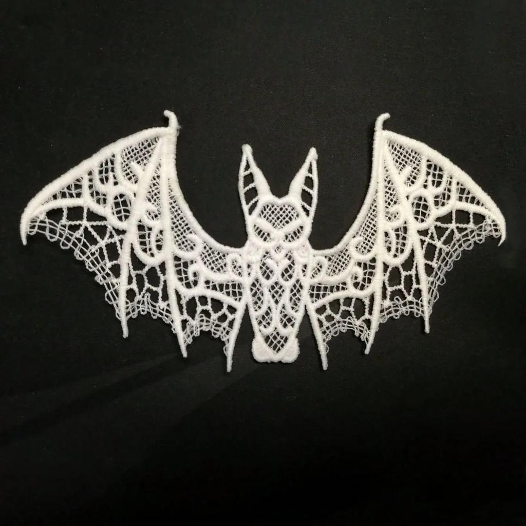 Black Lace Bat & Ghost Halloween Trim for DIY by HitMyNeed