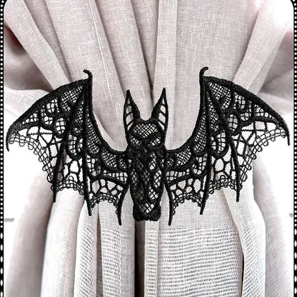 Black Lace Bat & Ghost Halloween Trim for DIY black by HitMyNeed