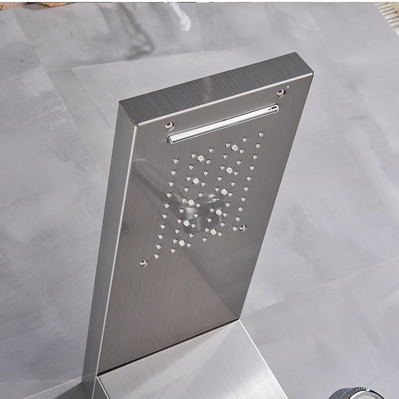 Black LED Shower Panel with Digital Screen, 6 Modes by HitMyNeed