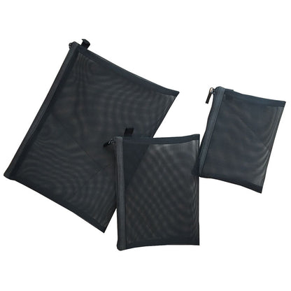 Black Mesh Travel Makeup Bag - 3 Sizes by HitMyNeed
