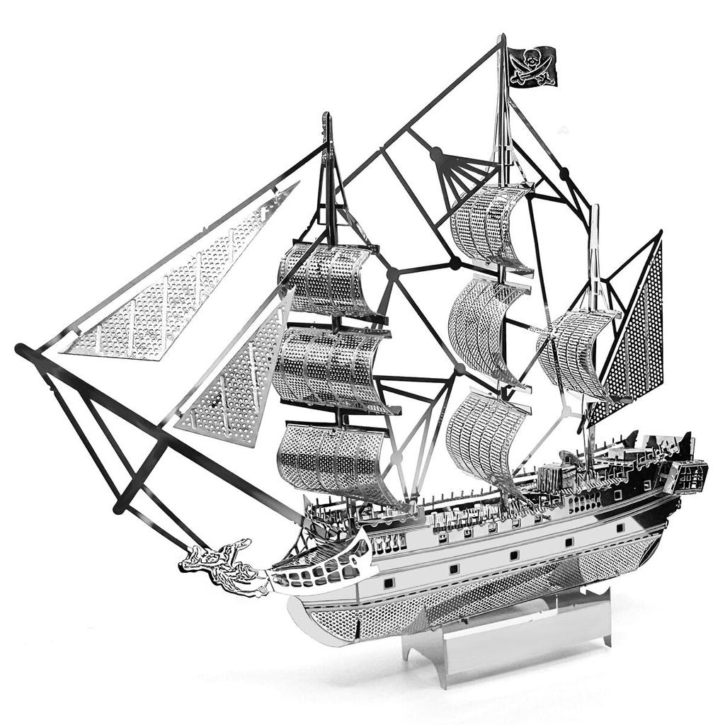 Black Pearl Pirate Ship 3D Metal Puzzle Kit by HitMyNeed