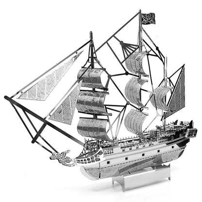 Black Pearl Pirate Ship 3D Metal Puzzle Kit by HitMyNeed