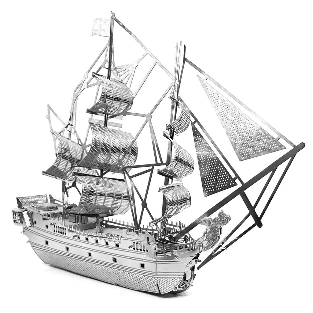 Black Pearl Pirate Ship 3D Metal Puzzle Kit by HitMyNeed