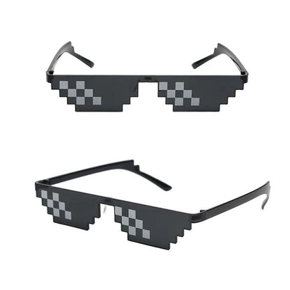 Black Pixel Mosaic Thug Life Deal With It Glasses by HitMyNeed
