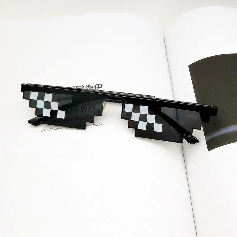 Black Pixel Mosaic Thug Life Deal With It Glasses by HitMyNeed