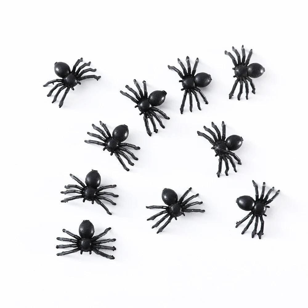 Black Plastic Halloween Spiders Decoration Set tape-c 60pcs by HitMyNeed
