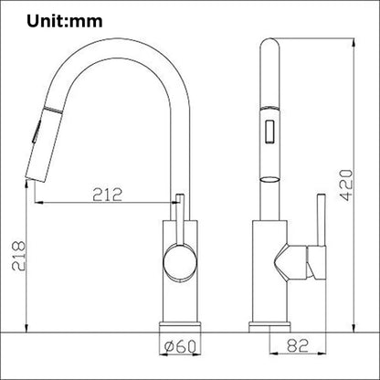 Black Pull Out Touch Sensor Kitchen Mixer Tap by HitMyNeed