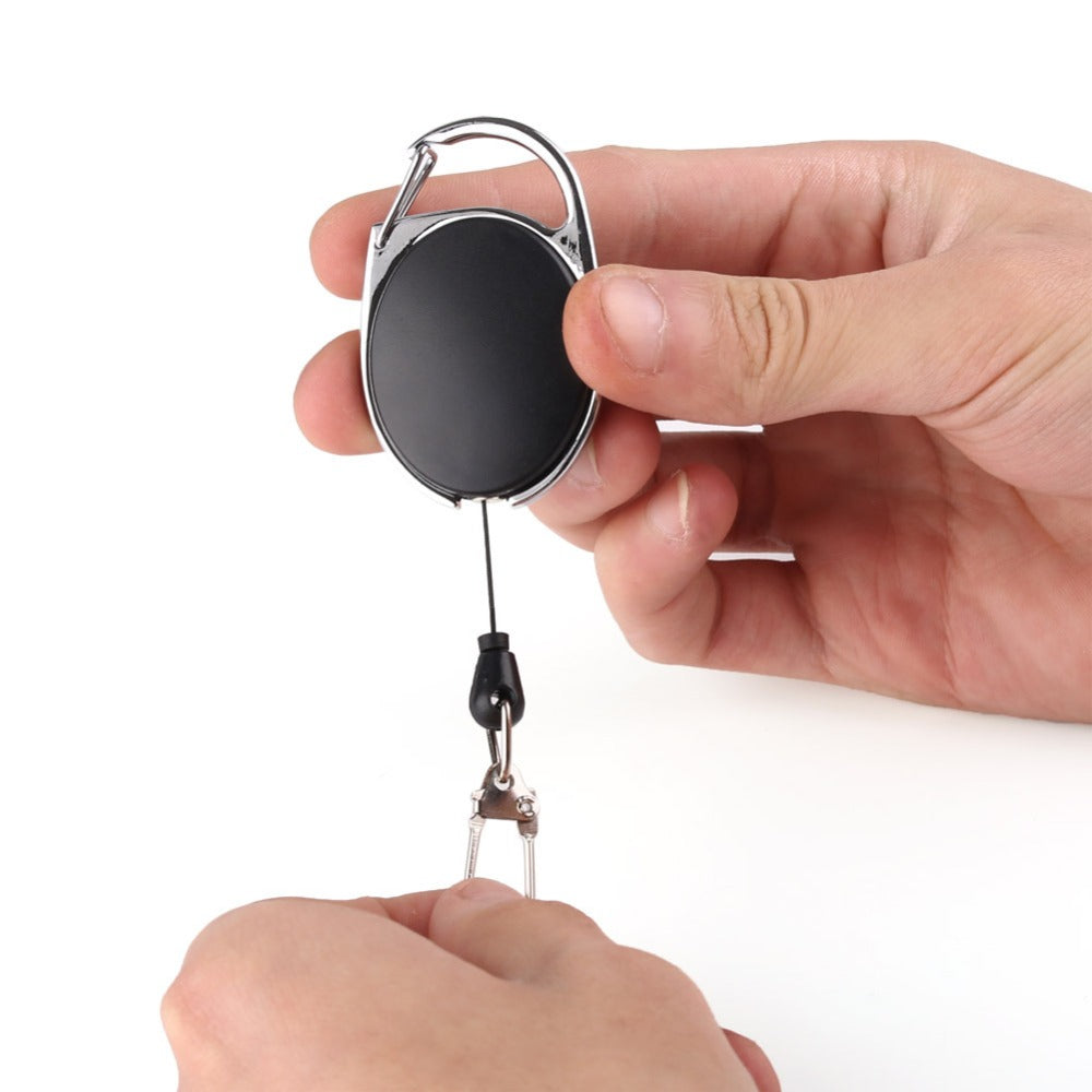 Black Retractable Badge Holder with Clip by HitMyNeed