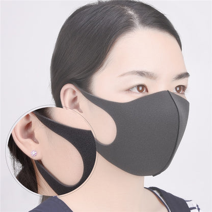 Black Reusable Sponge Face Mask (3-Pack) by HitMyNeed