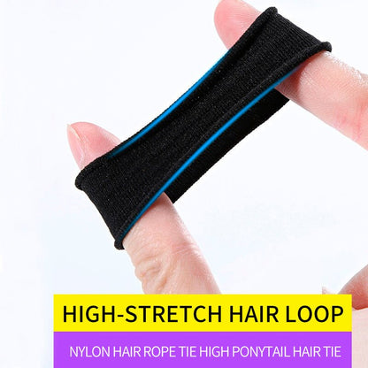 Black Seamless Hair Ties Set of 50 by HitMyNeed