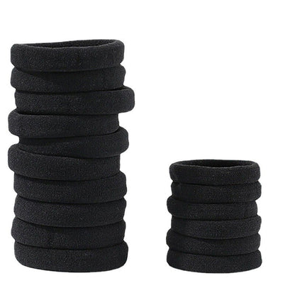 Black Seamless Hair Ties Set of 50 by HitMyNeed