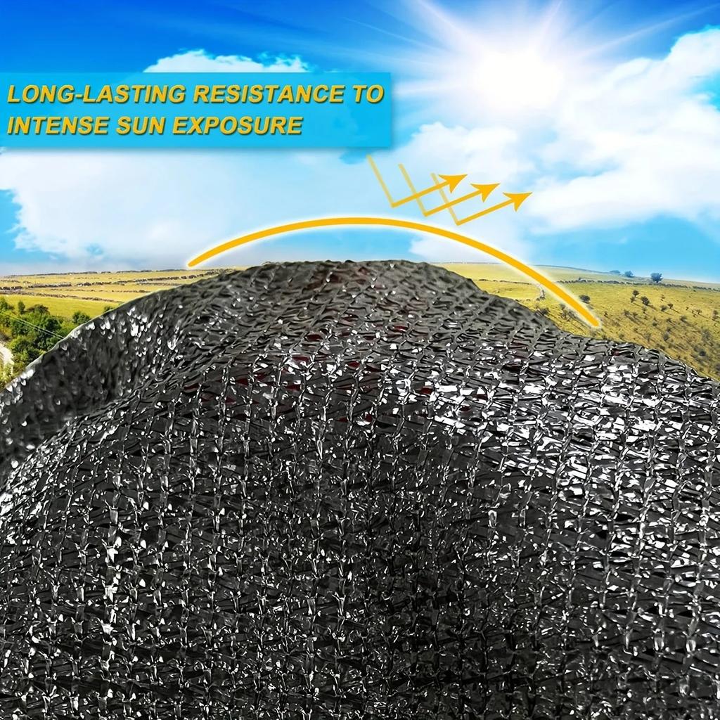 Black Shade Cloth Mesh with Grommets for Outdoor Use 3mx4m by HitMyNeed