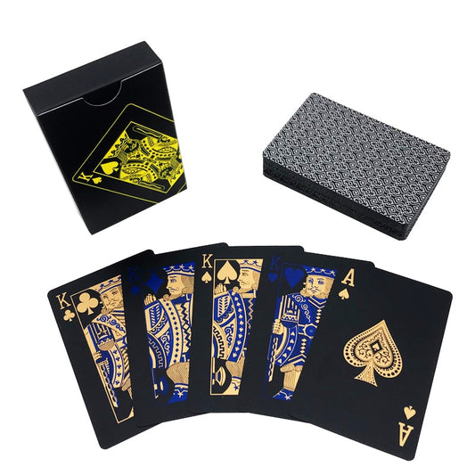 Black Waterproof Plastic Playing Cards Deck by HitMyNeed