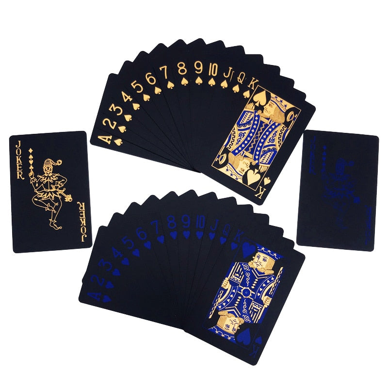 Black Waterproof Plastic Playing Cards Deck by HitMyNeed