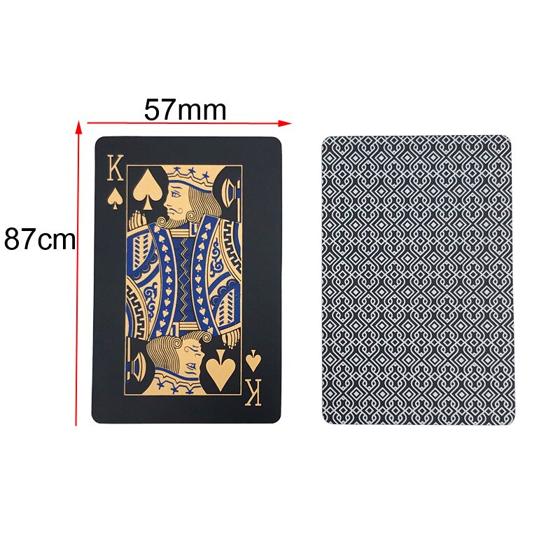 Black Waterproof Plastic Playing Cards Deck by HitMyNeed