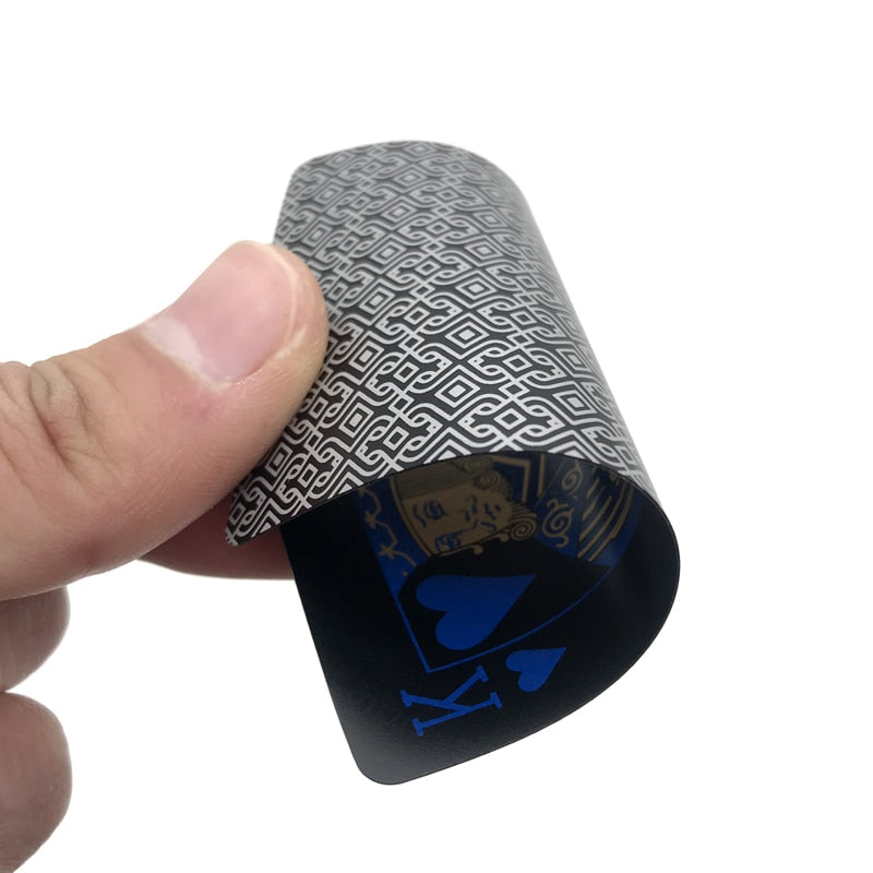 Black Waterproof Plastic Playing Cards Deck by HitMyNeed