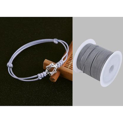 Black Waxed Cord PU Leather Necklace & Bracelet String 0-8mm-10yards by HitMyNeed