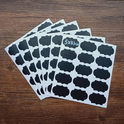 Blank Blackboard Kitchen Sticker Labels (90 Pack) by HitMyNeed