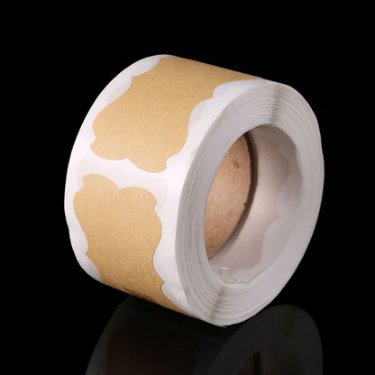 Blank Kraft Sticker Labels Roll (300 Labels) by HitMyNeed