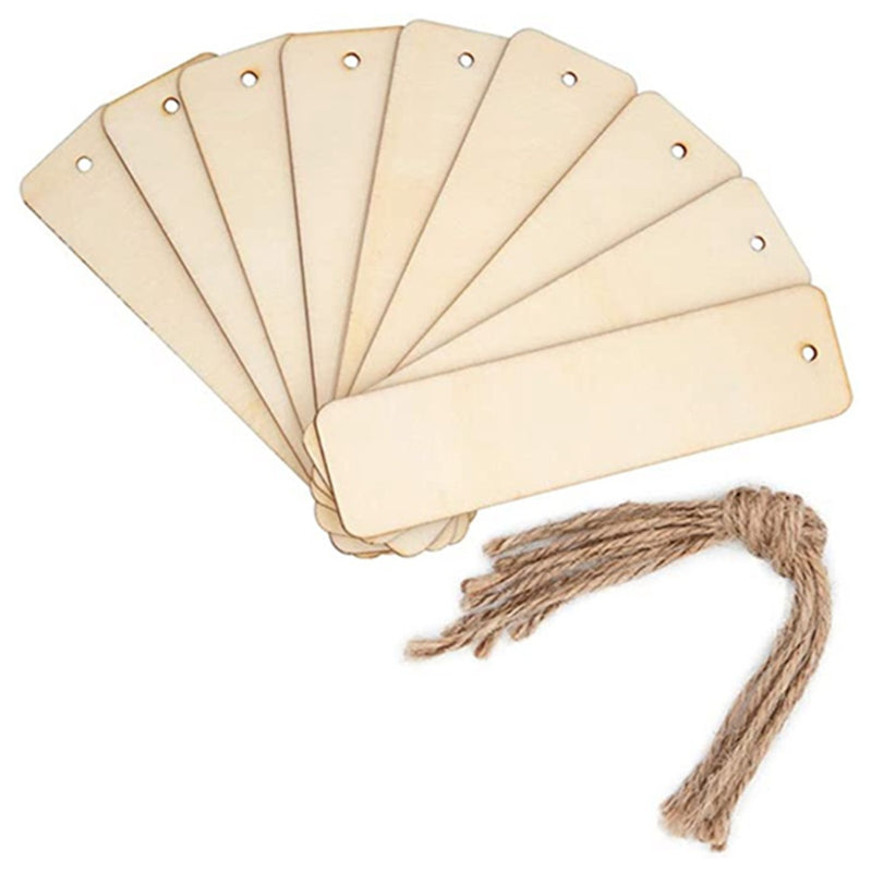 Blank Wooden Bookmarks with Rope (36 Pack) by HitMyNeed