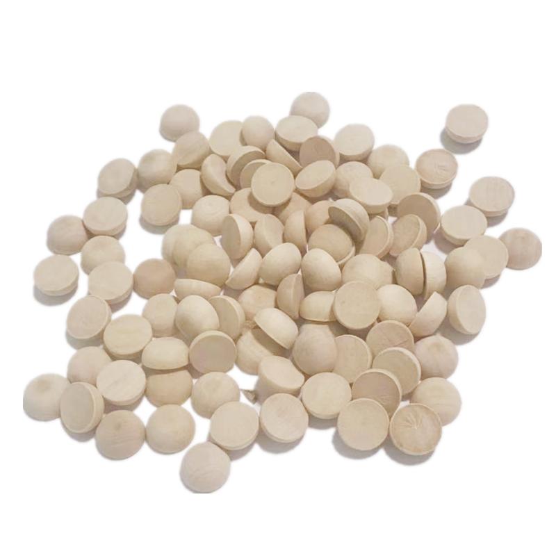 Blank Wooden Half Beads 12mm (100 Pack) by HitMyNeed