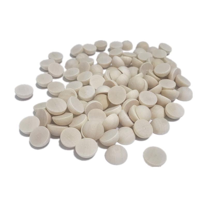 Blank Wooden Half Beads 12mm (100 Pack) by HitMyNeed