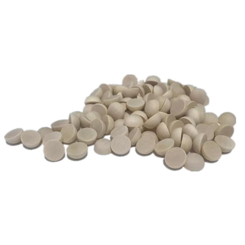 Blank Wooden Half Beads 12mm (100 Pack) by HitMyNeed