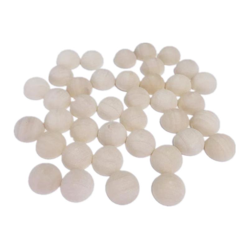 Blank Wooden Half Beads 12mm (100 Pack) by HitMyNeed