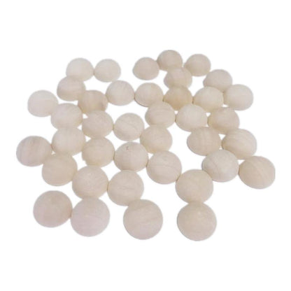 Blank Wooden Half Beads 12mm (100 Pack) by HitMyNeed