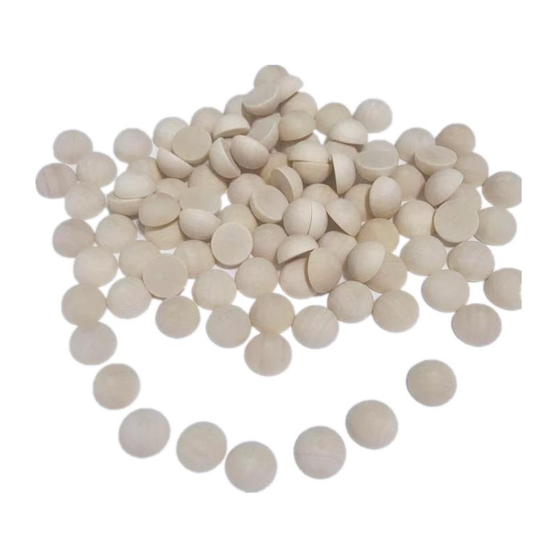Blank Wooden Half Beads 12mm (100 Pack) by HitMyNeed