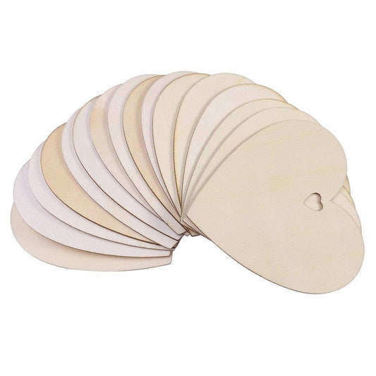 Blank Wooden Hearts for Crafts, 50 Pack by HitMyNeed