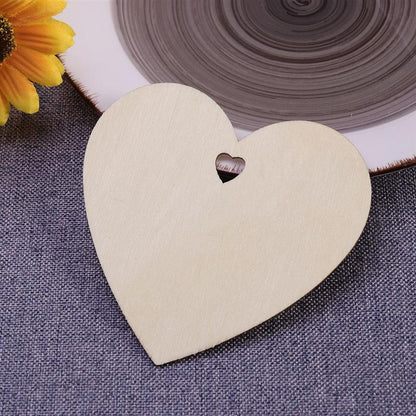 Blank Wooden Hearts for Crafts, 50 Pack by HitMyNeed
