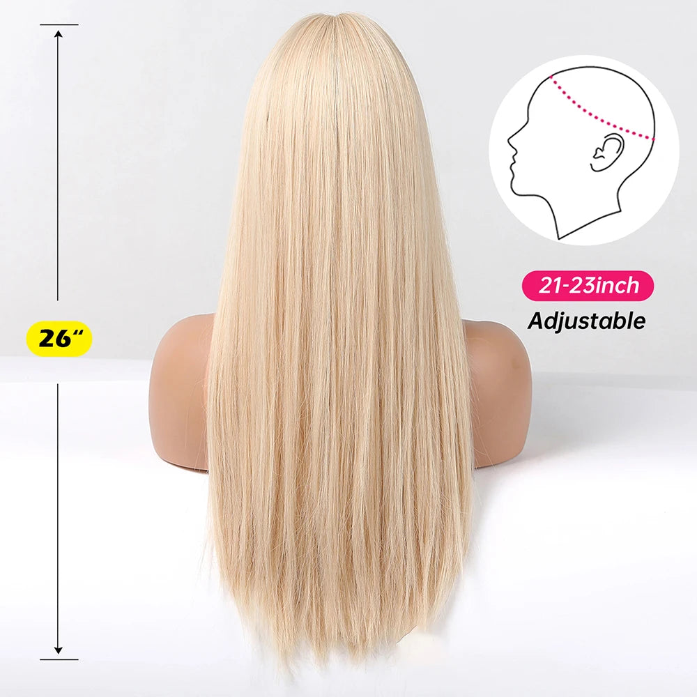 Blonde Long Straight Lolita Wig with Bangs by HitMyNeed