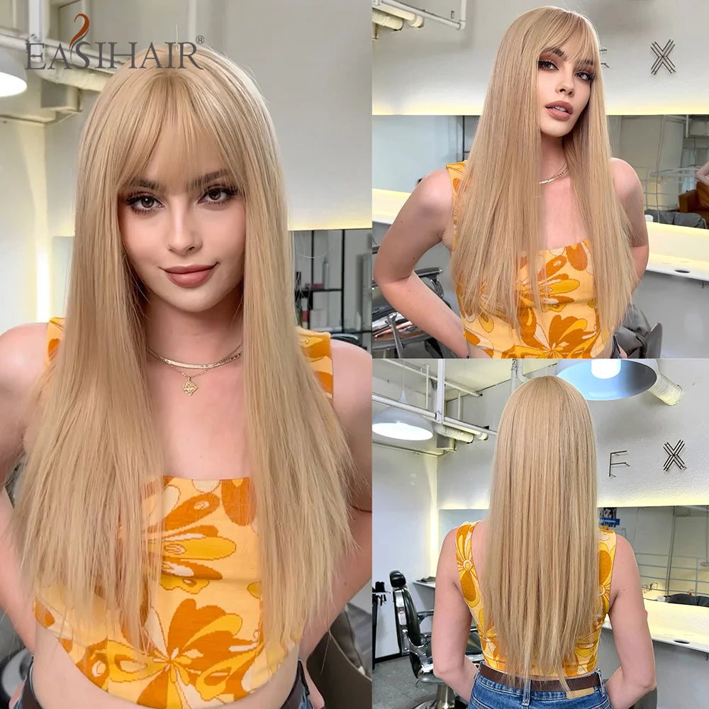 Blonde Long Straight Lolita Wig with Bangs wig-lc518-1 by HitMyNeed