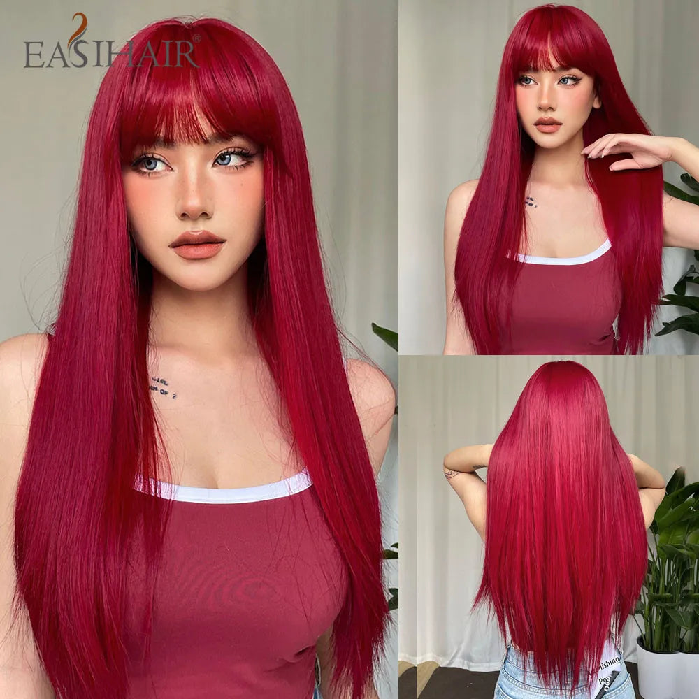 Blonde Long Straight Lolita Wig with Bangs wig-wl1085-1 by HitMyNeed