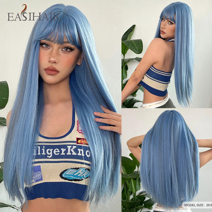 Blonde Long Straight Lolita Wig with Bangs wig-wl1085-3 by HitMyNeed