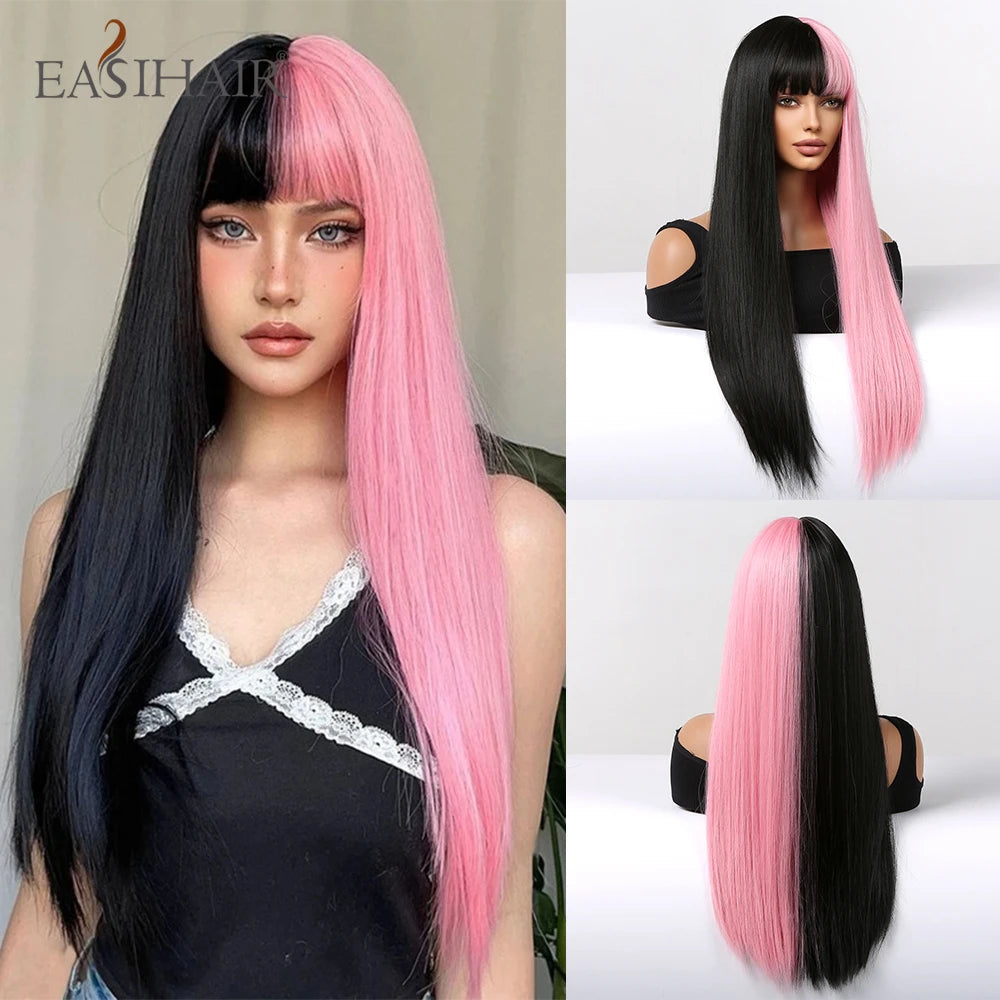 Blonde Long Straight Lolita Wig with Bangs wig-wl1092-1 by HitMyNeed