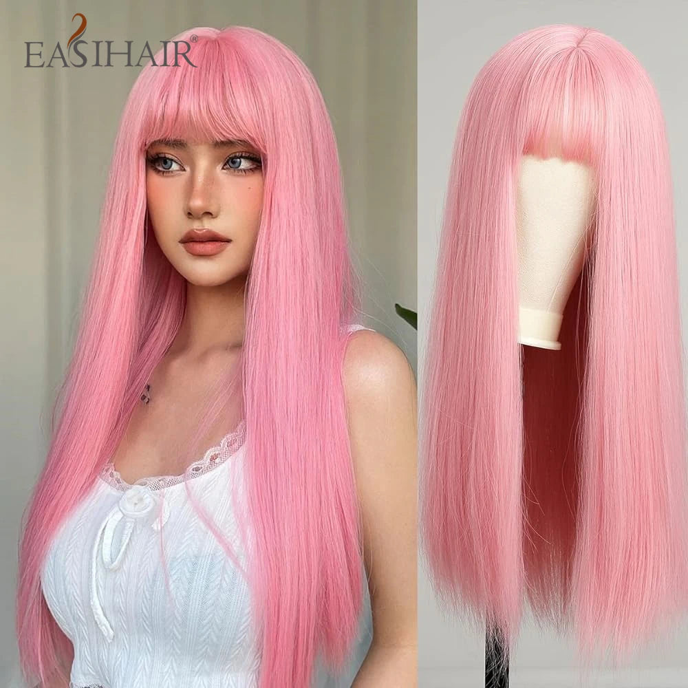 Blonde Long Straight Lolita Wig with Bangs wig-wl1092-2 by HitMyNeed
