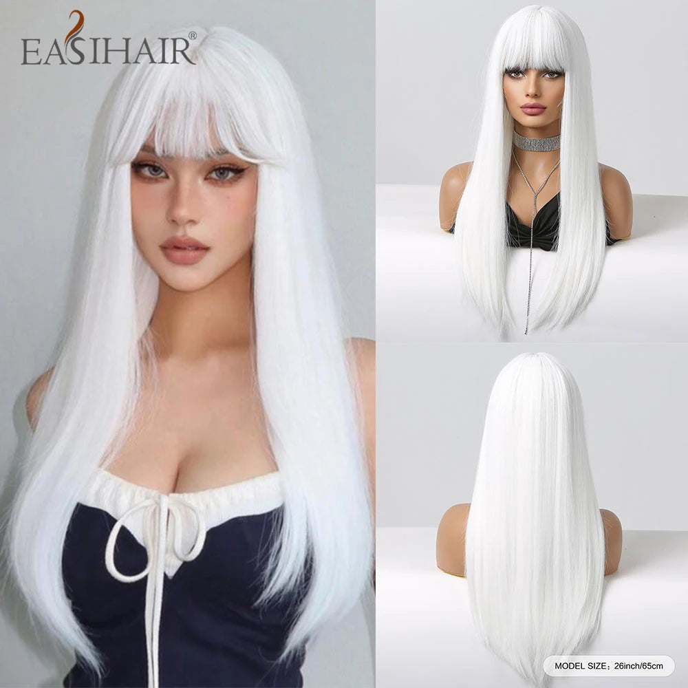 Blonde Long Straight Lolita Wig with Bangs wig-wl1170-1 by HitMyNeed