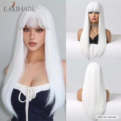 Blonde Long Straight Lolita Wig with Bangs wig-wl1170-1 by HitMyNeed