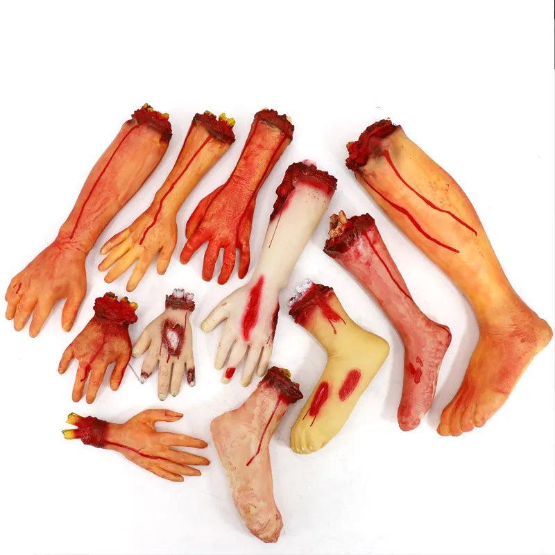 Bloody Severed Limbs Halloween Horror Prop Set by HitMyNeed