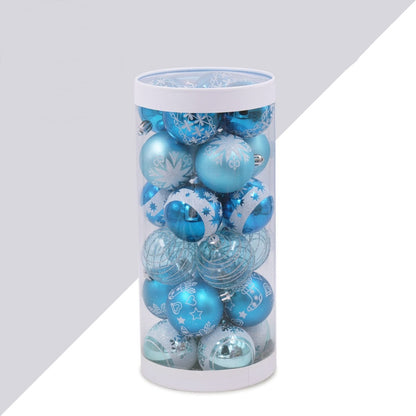 Blue Christmas Ball Ornaments Set, 6 cm, 24 Pack by HitMyNeed