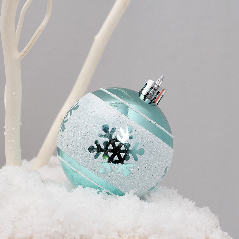 Blue Christmas Ball Ornaments Set, 6 cm, 24 Pack by HitMyNeed