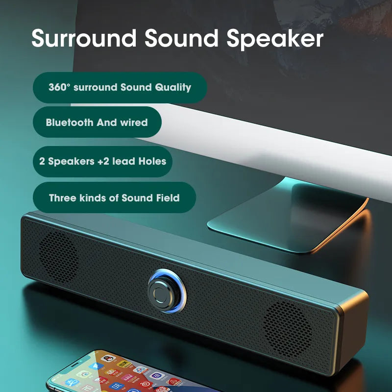 Bluetooth 4D Surround Home Theater Soundbar Speaker by HitMyNeed