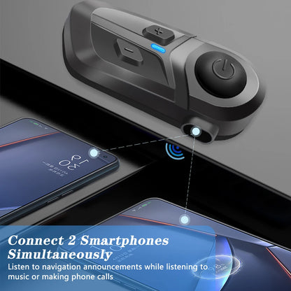 Bluetooth 5.3 Motorcycle Helmet Headset with Mic by HitMyNeed