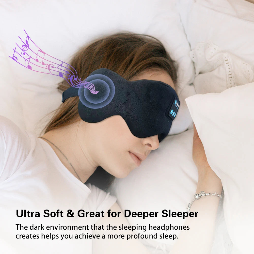 Bluetooth 5.3 Sleeping Mask with Wireless Headphones by HitMyNeed