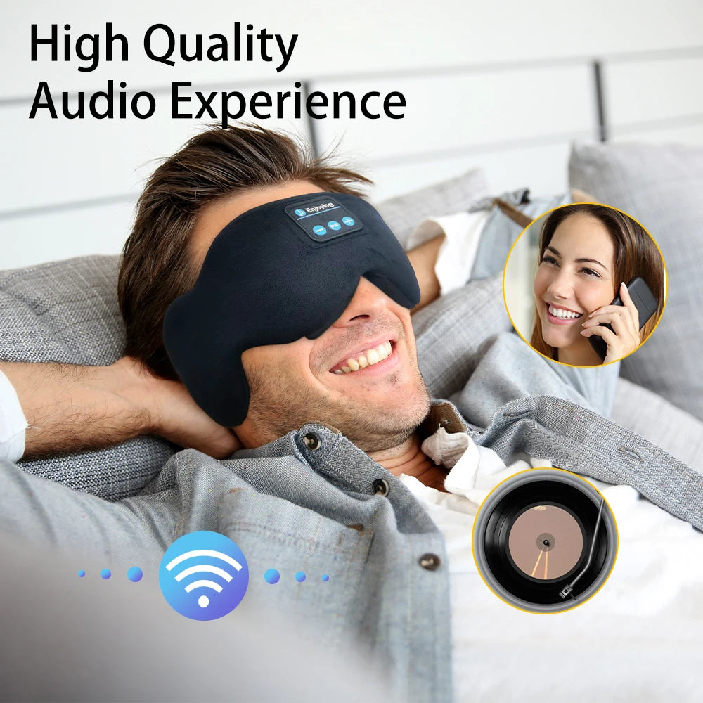 Bluetooth 5.3 Sleeping Mask with Wireless Headphones by HitMyNeed