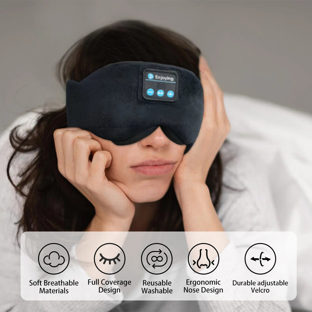 Bluetooth 5.3 Sleeping Mask with Wireless Headphones by HitMyNeed